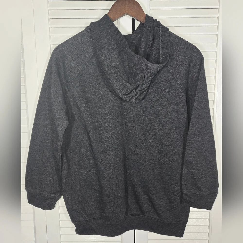 Old Navy We're Gonna Be Ok Graphic Tunic Pullover Hoodie Gray Pnk 14/16